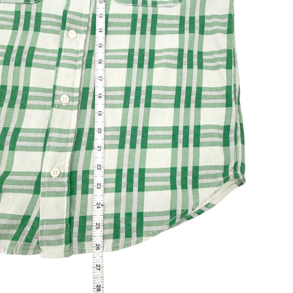 THE GREAT. The Harbor Shirt in Bright Green Pioneer Plaid 0|XS - Picture 12 of 13